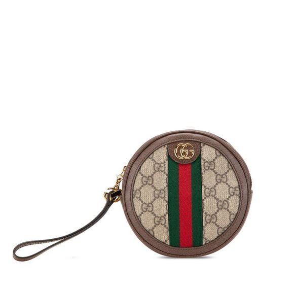 GUCCI Brown Leather Pouch - Picture 1 of 11